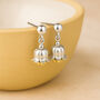 Sterling Silver May Birth Flower Lily Of The Valley Earrings, thumbnail 1 of 5