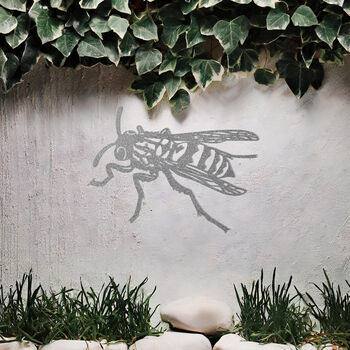 Wasp Metal Wall Art For Garden Decor And Nature Lovers, 10 of 10