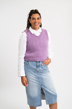 Tank Top Vest Easy Knitting Kit, 3 of 10