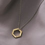 Personalised Mini Hexagon Necklace, thumbnail 1 of 7