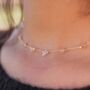 Gold Plated Crystal Quartz Choker Necklace, thumbnail 1 of 5