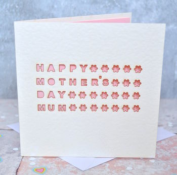 Laser Cut Mum Mother's Day Card, 2 of 2