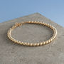 Ball Bead Bracelets In Gold Plate And Silver, thumbnail 1 of 2