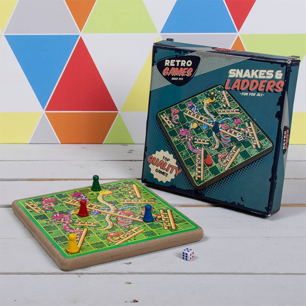Retro Snakes And Ladders Game Toy, 1 of 6
