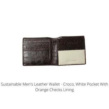 Sustainable Men's Leather Wallet, 5 of 11