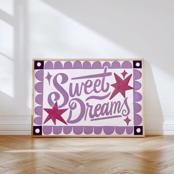 Sweet Dreams Poster, Bedroom Art, 6 of 7