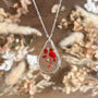 Sterling Silver Poppy Necklace, thumbnail 3 of 8