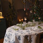 Luxury Designer Christmas Tablecloth Mistletoe White, thumbnail 3 of 7