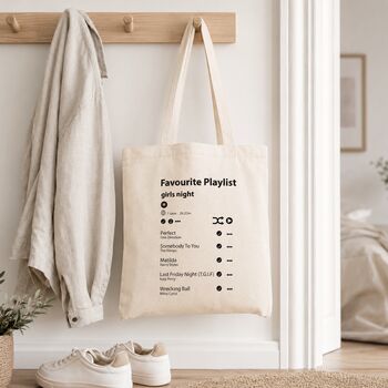 Personalised Music Playlist Tote Bag Gift, 5 of 6