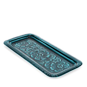 Blue Enamel Floral Trinket Tray, 4 of 6