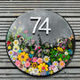 Personalised Slate House Number, Floral House Sign, thumbnail 2 of 12