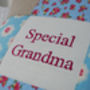 Special Grandma Cushion   Blue And Pink, thumbnail 8 of 11