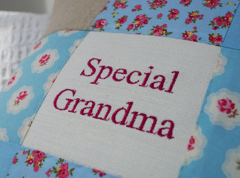 Special Grandma Cushion   Blue And Pink, 8 of 11