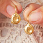 Matt 18 K Gold And Silver Pumpkin Seed Earrings, thumbnail 1 of 9