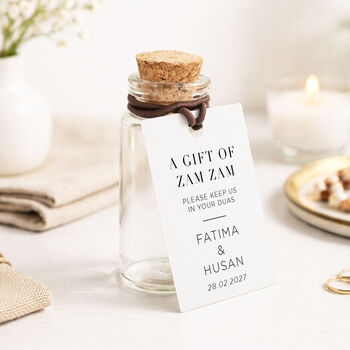 Zam Zam Wedding Favour Bottle Islamic Wedding Favours, 6 of 9