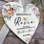 Bridesmaid, Flower Girl Personalised Plaque, thumbnail 2 of 3