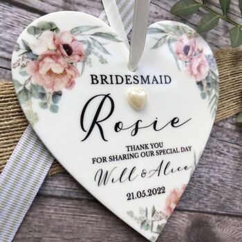 Bridesmaid, Flower Girl Personalised Plaque, 2 of 3