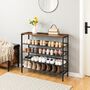 Five Tier Shoe Organizer Rack With Adjustable Shelves, thumbnail 2 of 8