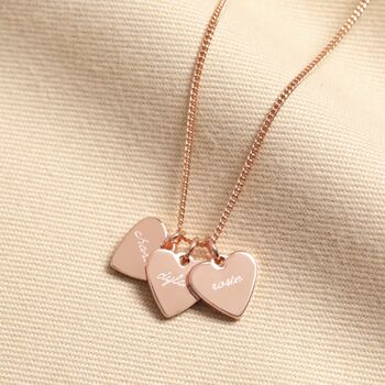 Personalised Family Small Heart Charm Necklace, 4 of 7