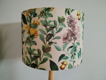Botanical Print Lampshade With Pink And Yellow Flowers, 2 of 8