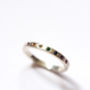 Skinny Rainbow Band In Silver And Precious Stones, thumbnail 2 of 11