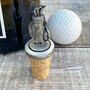 Pewter Golf Bag Bottle Stopper, thumbnail 5 of 5