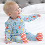 Newborn Baby Sleepsuit With Zip | Unisex Duck Print, thumbnail 1 of 11