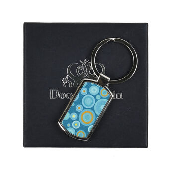 Abstract Circles Millefiori Handprinted Keyring, 5 of 10