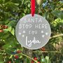 Santa Stop Here Acrylic Hanging Christmas Decoration, thumbnail 4 of 5