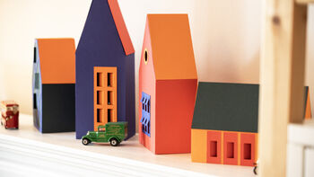 Scandi Home Decor, Colorful Nordic Village, 7 of 10