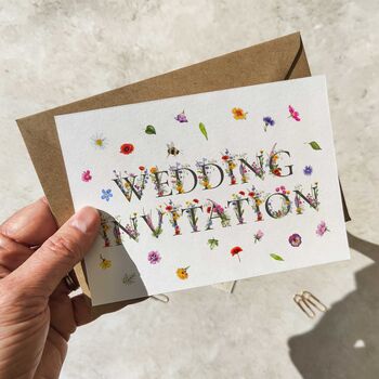 Wildflower Letters Ready To Write Wedding Invitations, 4 of 7