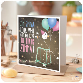 Sim Simma Funny Reggae Birthday Card Brother Sister Friend 30th 40th, 4 of 6