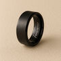 Mens Personalised Classic Black Steel Spinner Ring, thumbnail 1 of 10
