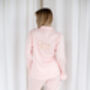 Embroidered 'Team Bride' Satin Button Through Pyjamas, thumbnail 1 of 12