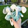 Personalised Tiny Elephant Toy In Skirt, thumbnail 3 of 4
