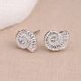 Sterling Silver Ammonite Fossil Stud Earrings – 6mm, thumbnail 3 of 11