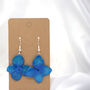 Turquoise Hydrangea Flower Earrings, thumbnail 7 of 10
