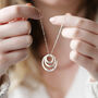Personalised Sterling Silver Hammered Halo Necklace, thumbnail 2 of 11