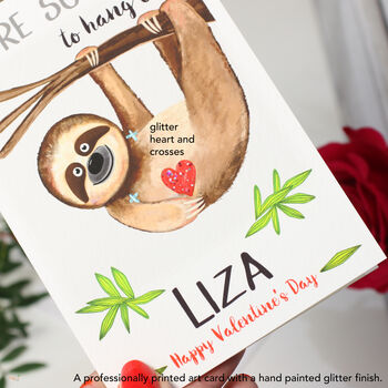 Personalised Sloth Valentine's Card, 4 of 6