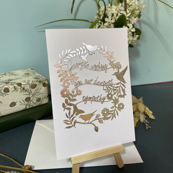 Personalised Sympathy Silver Papercut Card, 9 of 12