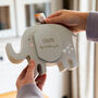 Personalised My First Elephant Money Box New Baby Gift, thumbnail 1 of 6