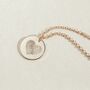 Personalised Round Fingerprint Heart Necklace, thumbnail 3 of 7