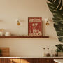 Music Print | Good Times With Friends | Wall Art | Wine And Vinyl Poster, thumbnail 8 of 8