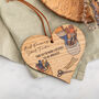 Best Primary Teacher Personalised Oak Heart Token, thumbnail 1 of 2