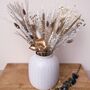 White And Gold Christmas Dried Flower Arrangement, thumbnail 1 of 3