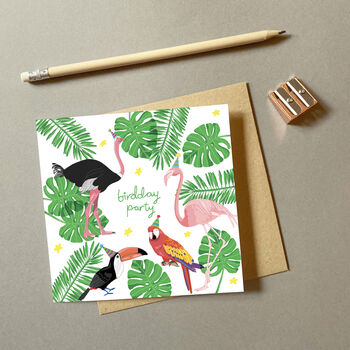 Birdday Party Greeting Card, 2 of 2