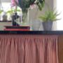 Velcro Sink Skirt, Red Ticking Stripes Cabinet Curtain Bespoke, thumbnail 2 of 9