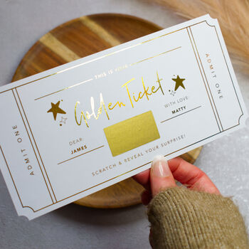 Personalised Scratch And Reveal Surprise Ticket, 2 of 3
