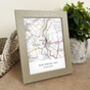 Favourite UK Map Personalised Taupe Framed Print, thumbnail 4 of 9