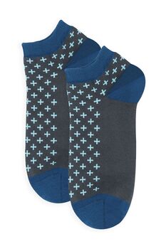Crosslet Grey And Cube Black Men's Trainer Socks Bundle, 6 of 7